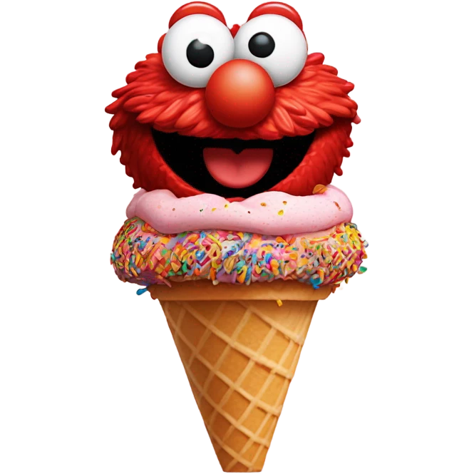Elmo on icecream emoji