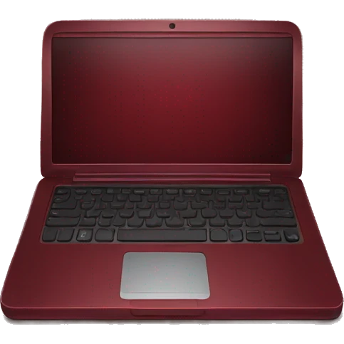 Dark red laptop emoji