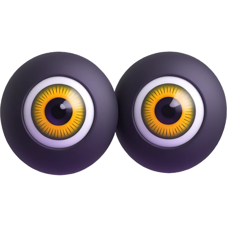 realistic 3d eyes with detailed iris emoji