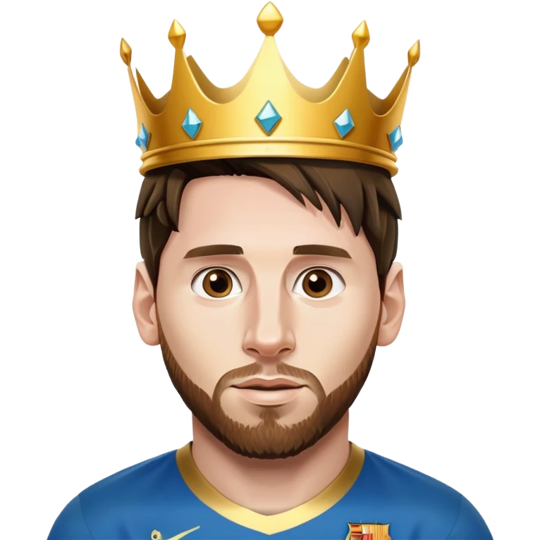 Messi con una corona emoji