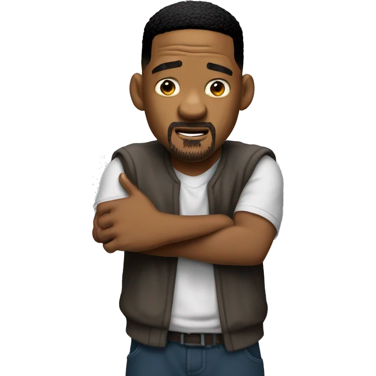 will smith acetando con el dedo de MUY BIEN. emoji