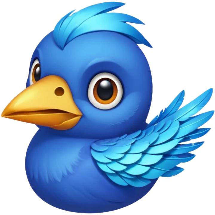 blue bird from Brazil, rio emoji