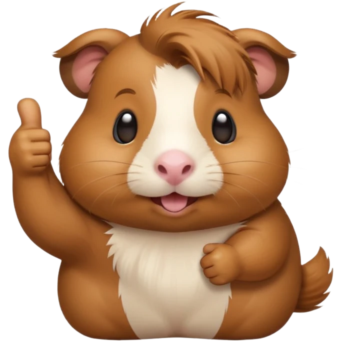 cute guinea pig giving a thumbs up emoji emoji