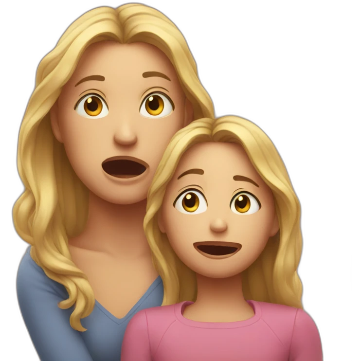 Cry with daughter  emoji