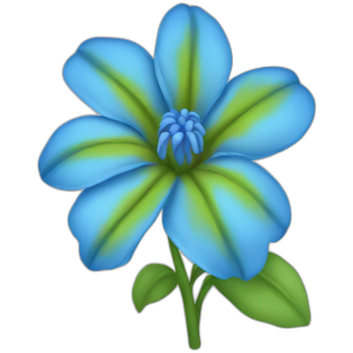 blue flower emoji