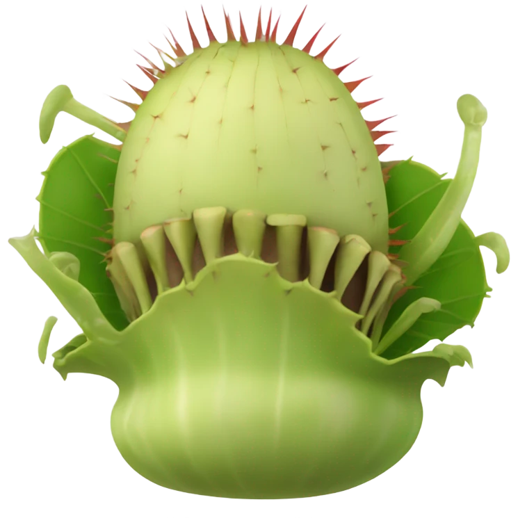 Beige Venus flytrap emoji