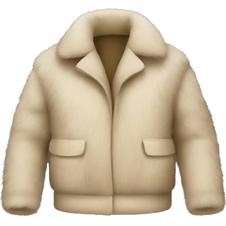 Beige fur jacket emoji