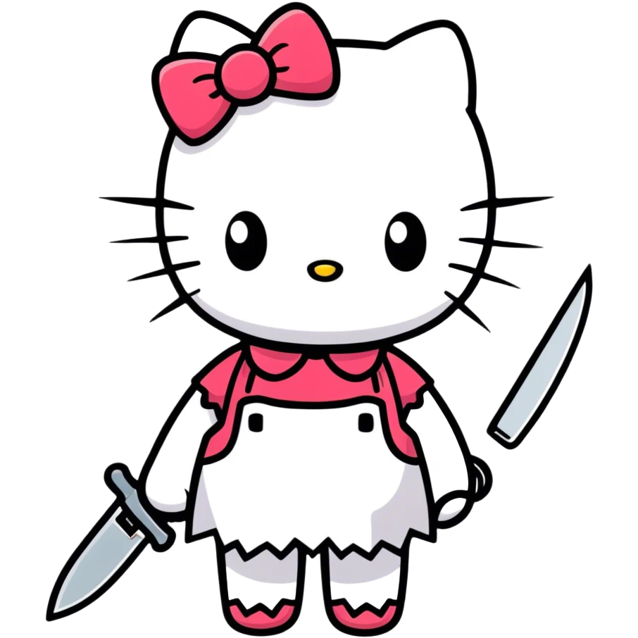 HORROR hello KITTY  emoji