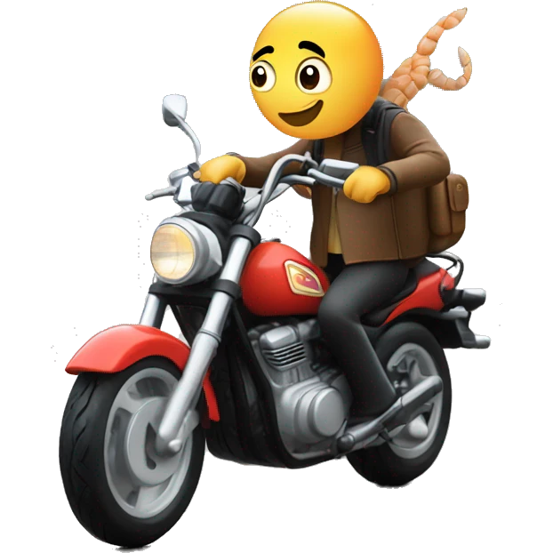 Scampi on a motorcycle emoji
