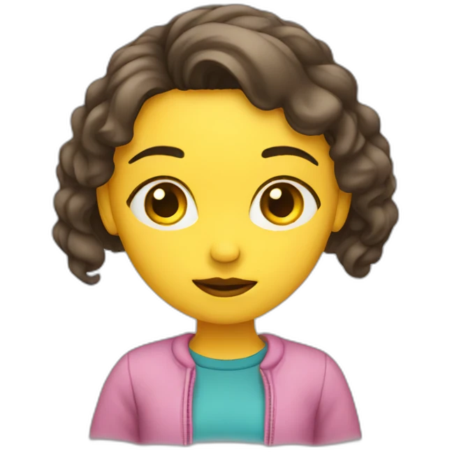 Girl-thinking-with-idea emoji