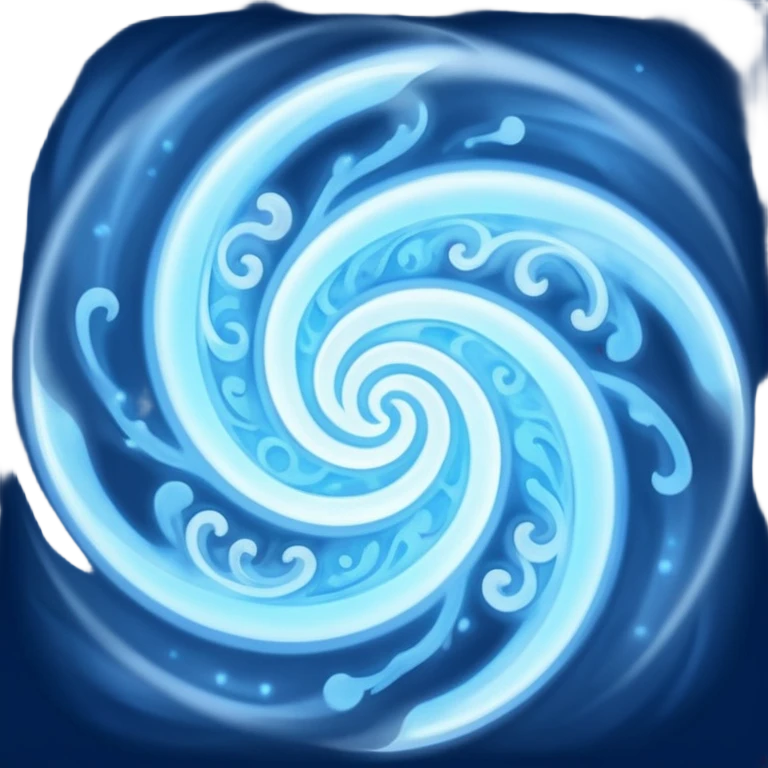 magical object blue magic mist swirl around with ancient symbol emoji
