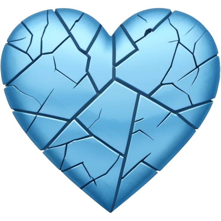 Broken blue heart emoji