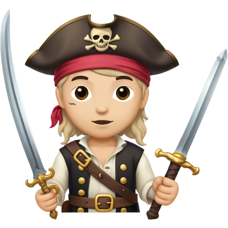 Sword with pirate hat holding a sword emoji