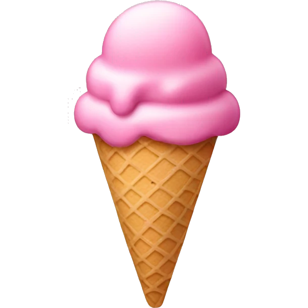 Pink ice cream  emoji
