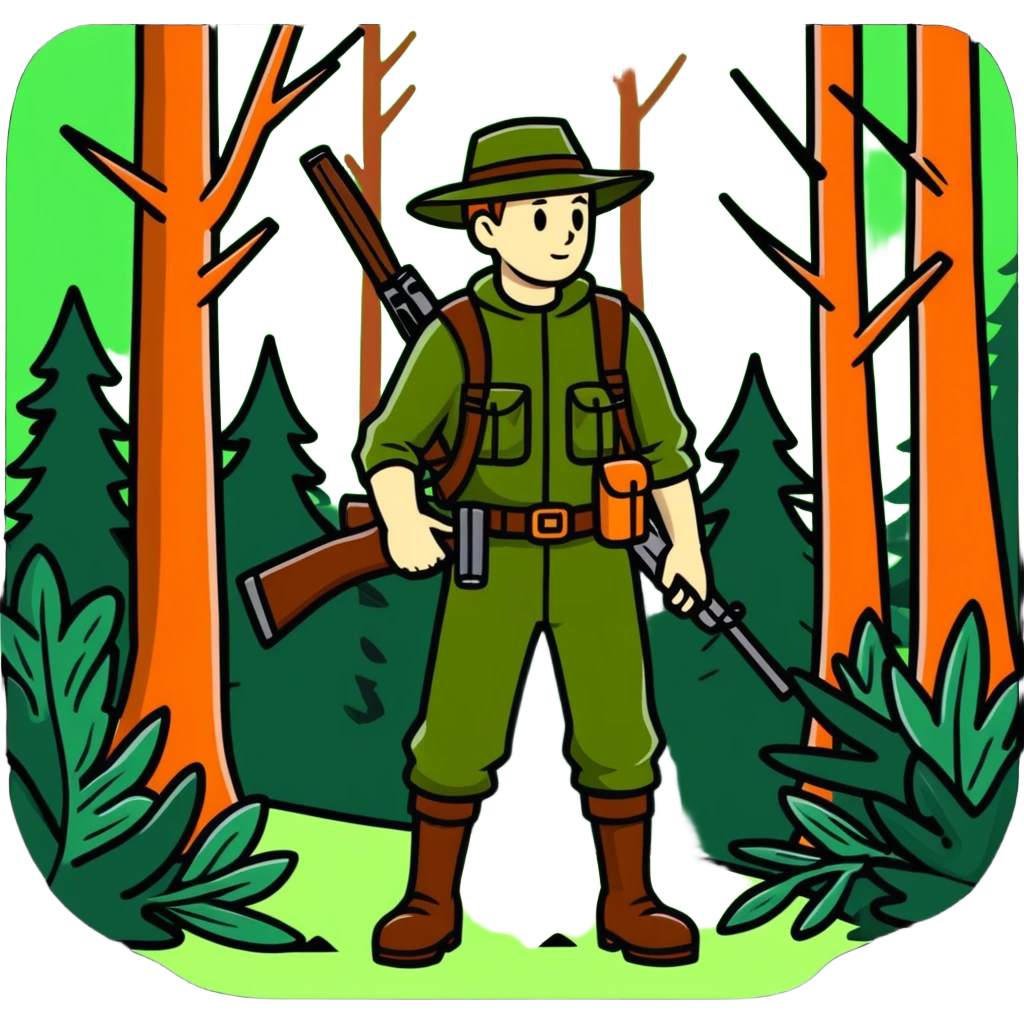 hunter in the forest emoji