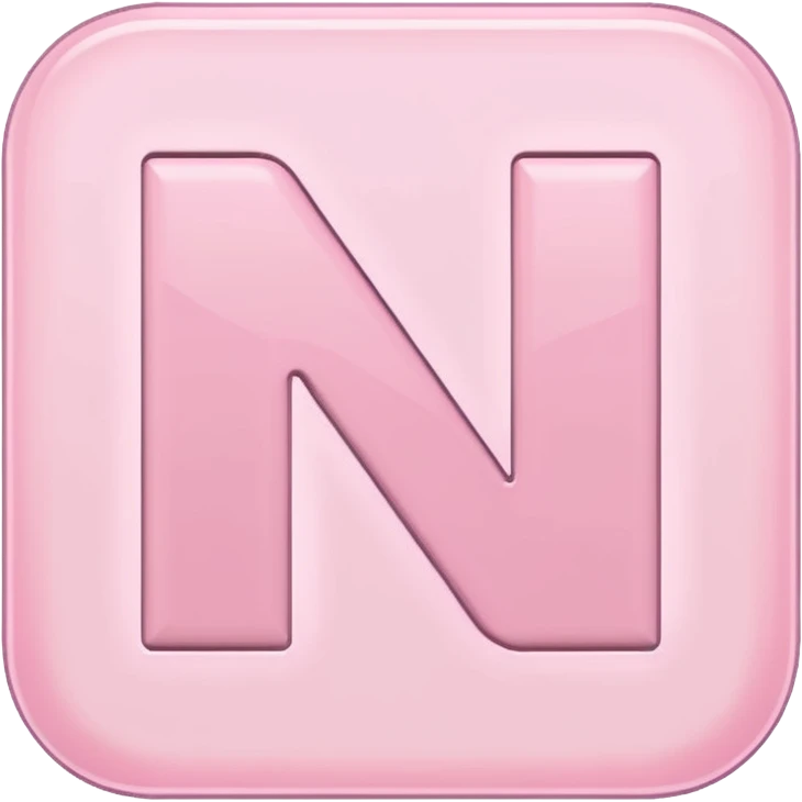 Netflix aesthetic "N" logo in pastel pink emoji