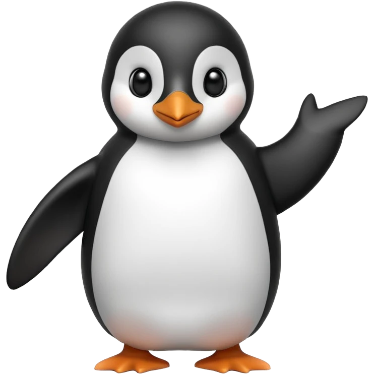 waving penguin emoji