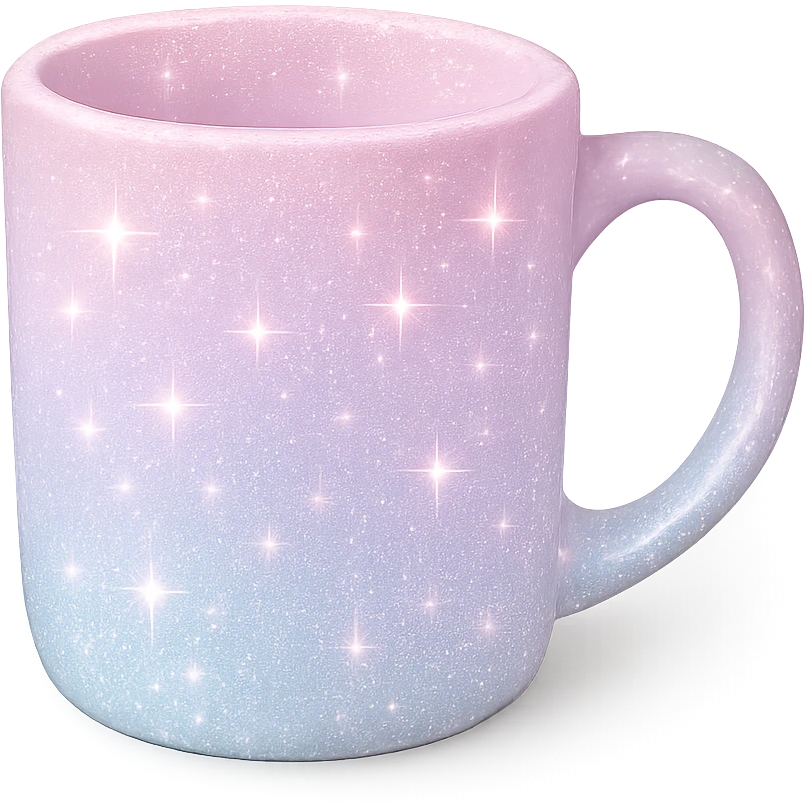 sparkly pastel mug emoji