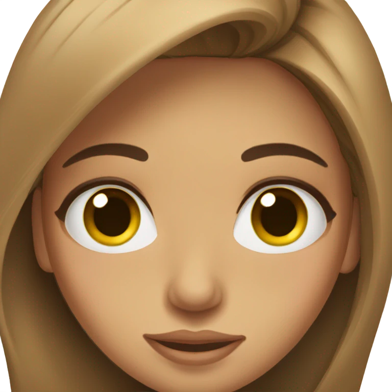can u make an Algerian girl with brown long hair and thick eye lashes emoji