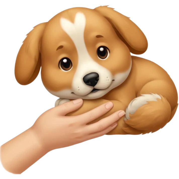 hand pets an animal emoji