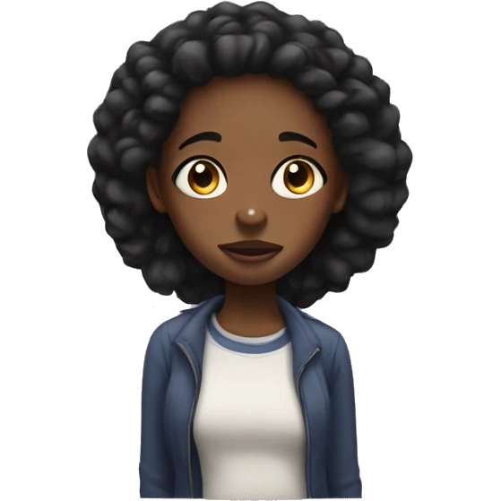 black girl rolling her eyes  emoji