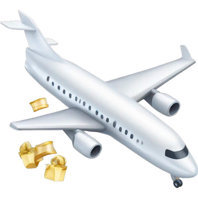 Christening plane on new years 2025 with champagne bottle emoji