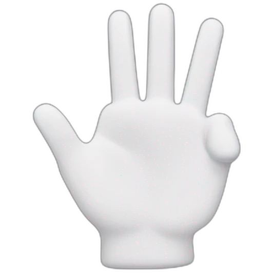 Heartbreak Hand sign emoji