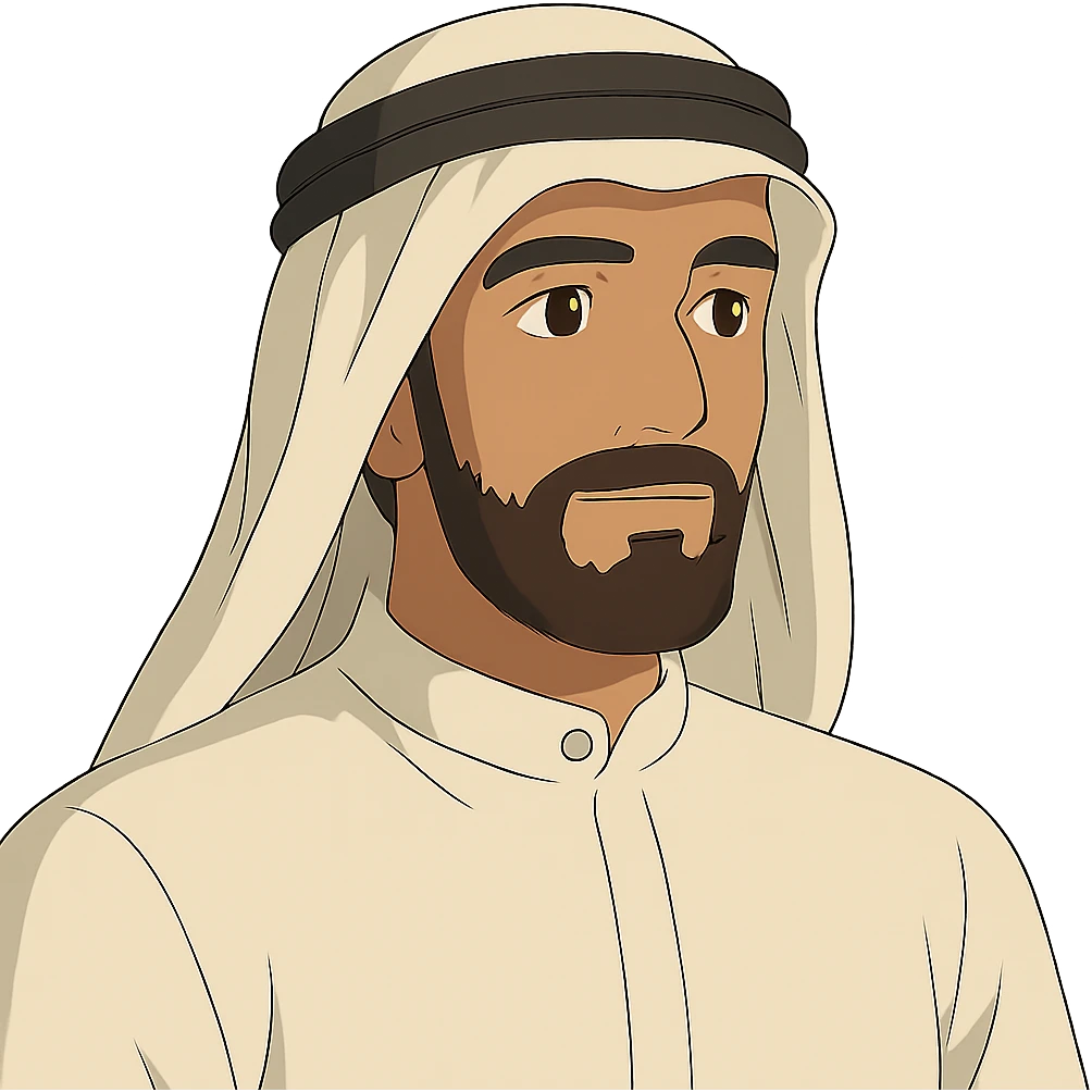 arab man in ghibli style emoji