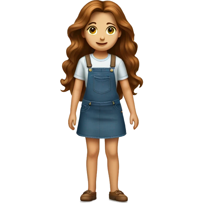 Kleines Mädchen mit braunen Haaren emoji