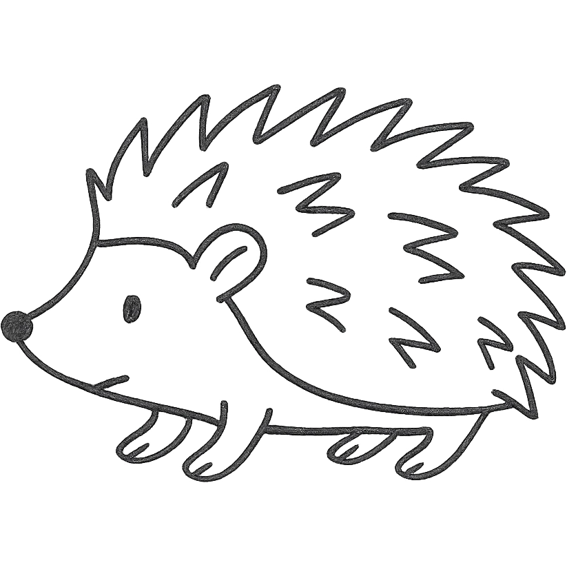 hedgehog, hand drawn icon style emoji