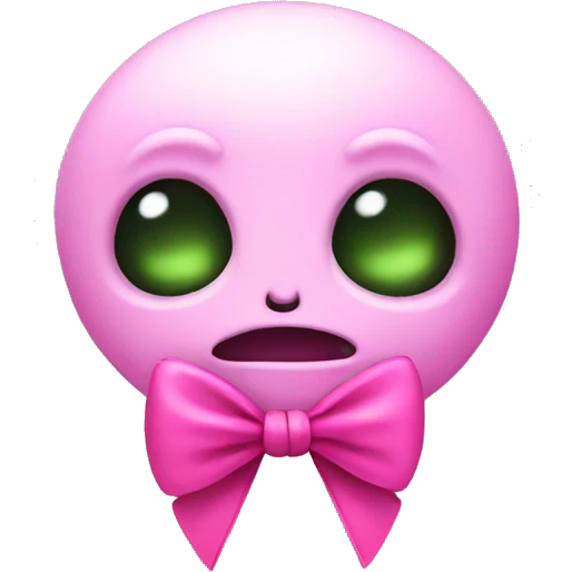 Alien with pink bow  emoji