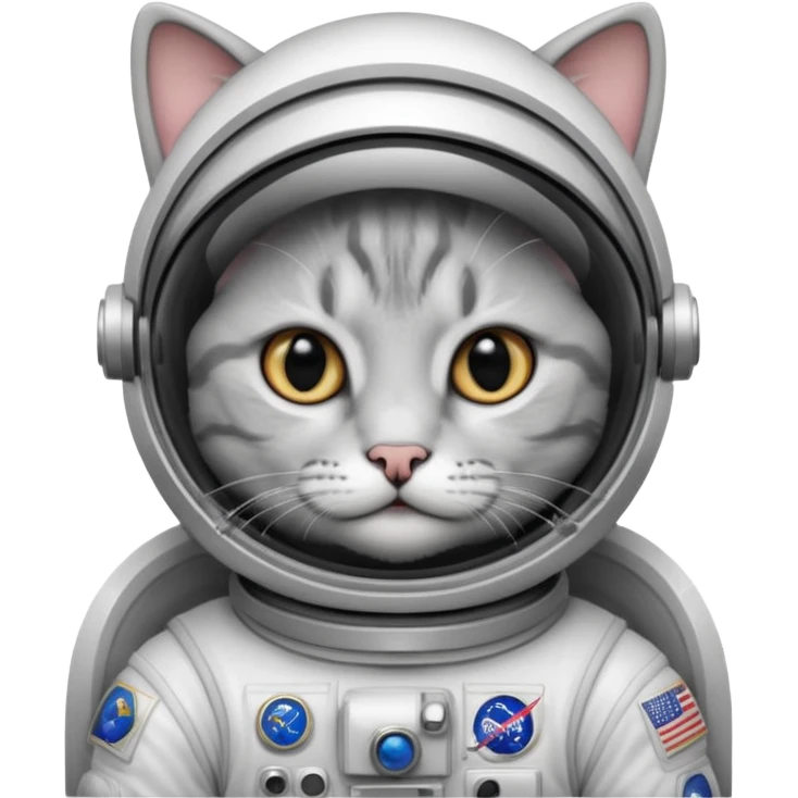 grey cat Astronaut emoji