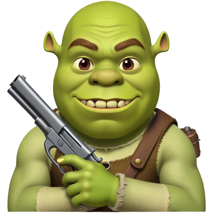 shrek with gun  emoji