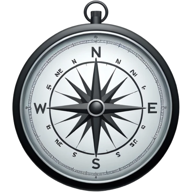 Minimalistic flat vector icon, iOS style, thin black contour on white background. Geometric compass and protractor overlapping. No text, no shadows emoji