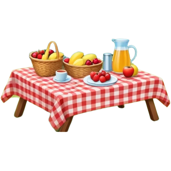 picnic on the background of mountains emoji