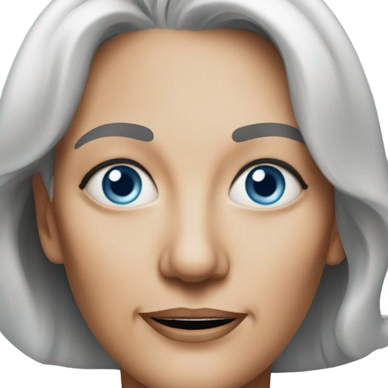 realistic bc portrait of a older woman with blue eyes  emoji