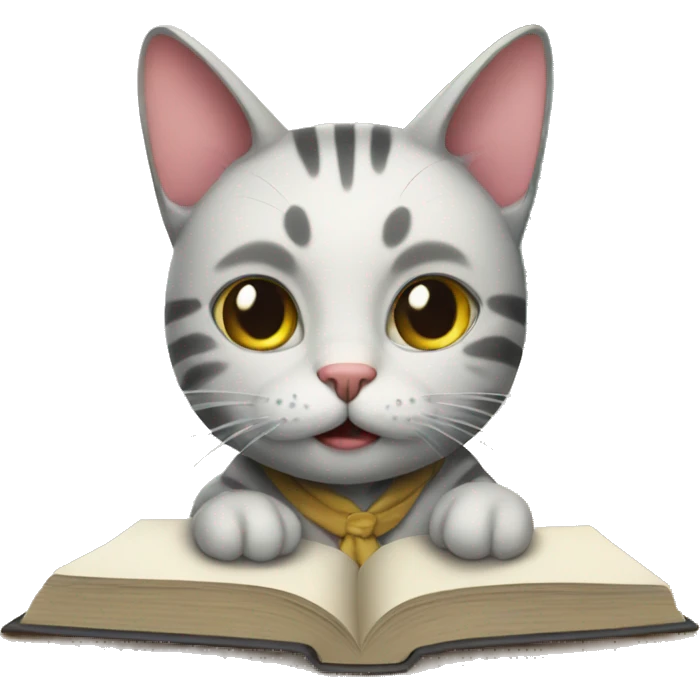 Cat in school emoji