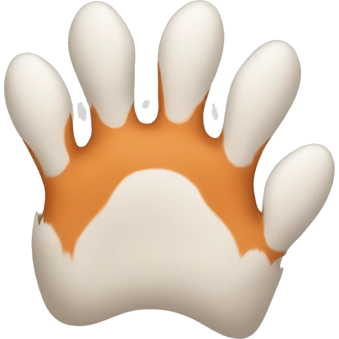 fox paws greeting emoji