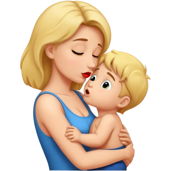 Mom sexually kisses her son emoji