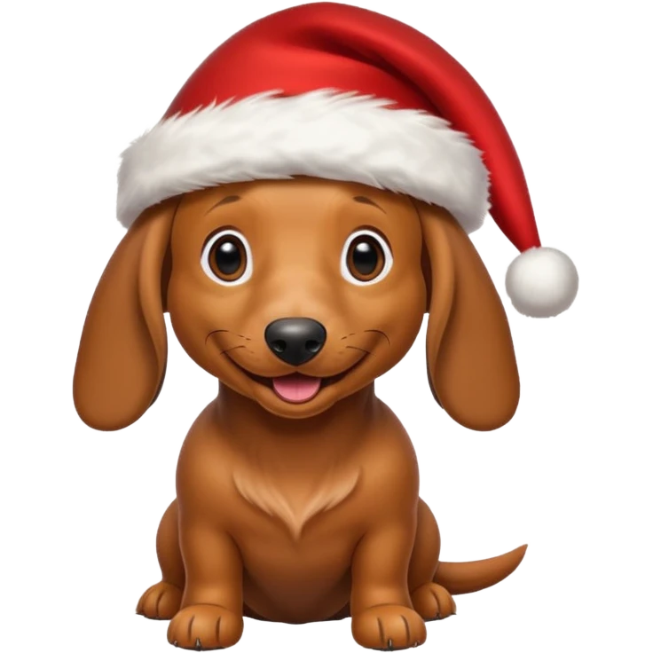 Christmas dachshund emoji