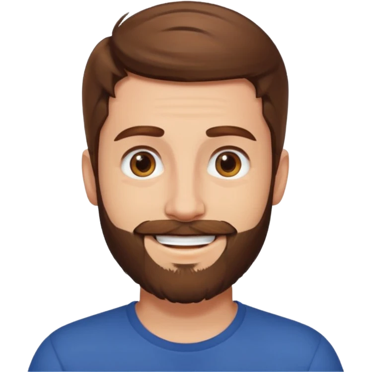27 year old man, brown hair, beard emoji