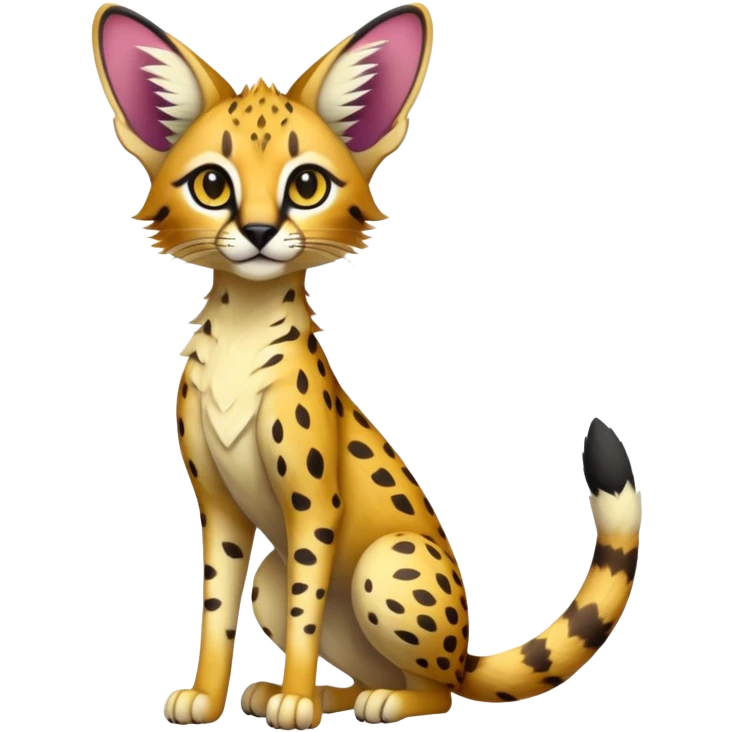 Colorful Exotic Tropical Trico-Vernid-Fionbri-Serval-hybrid (full body) emoji