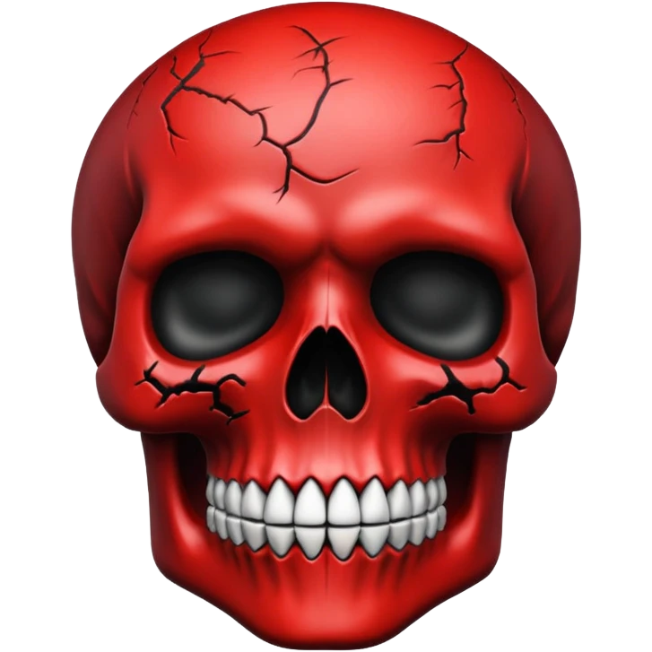 skull with red and black colors emoji