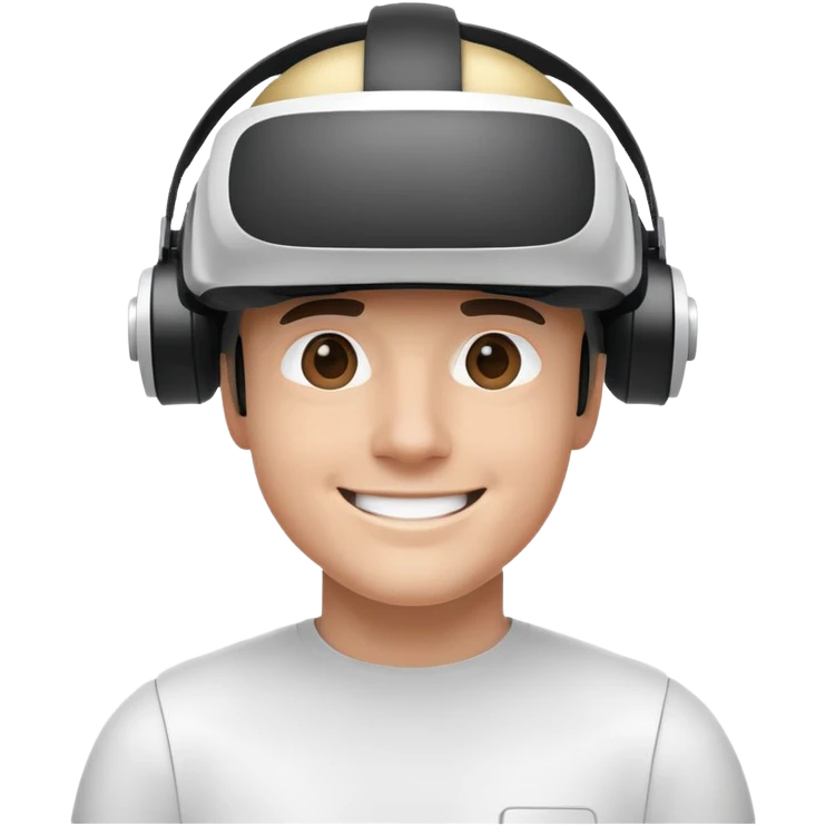 Happy birthday man VR helmet emoji