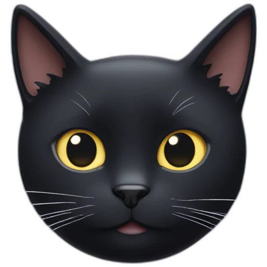 Studio Ghibli’s jiji the black cat with white tux and mustache emoji