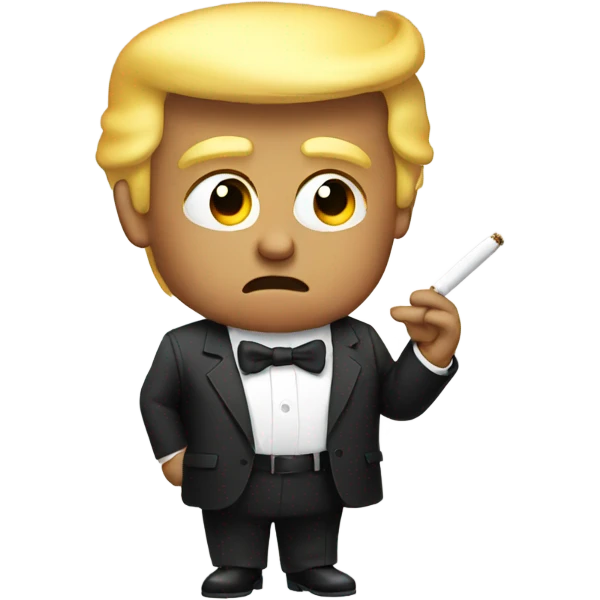 Trump wearing skirt smoking a cigarette  emoji