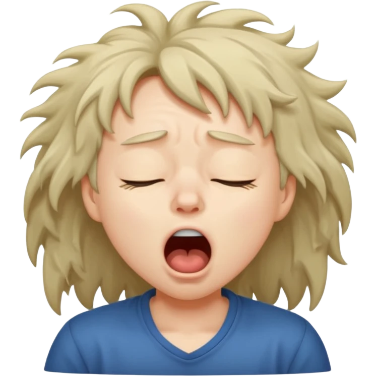 yawning sleepy character emoji