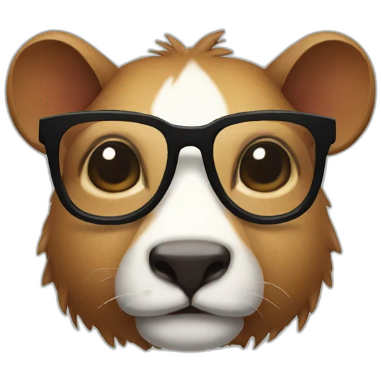 kapibara with glasses emoji