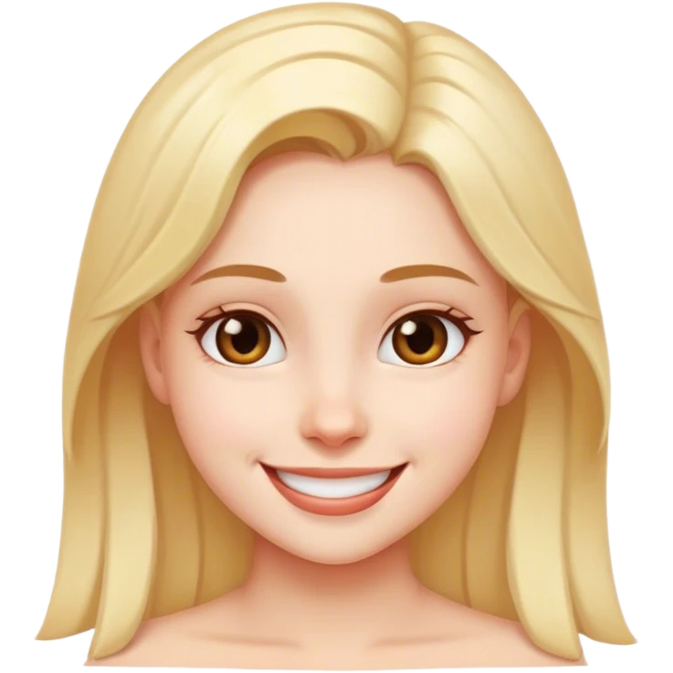smiling girl portrait close up emoji