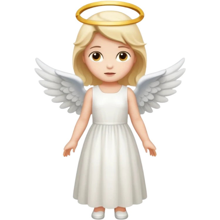 angel emoji, standing, cartoon style emoji